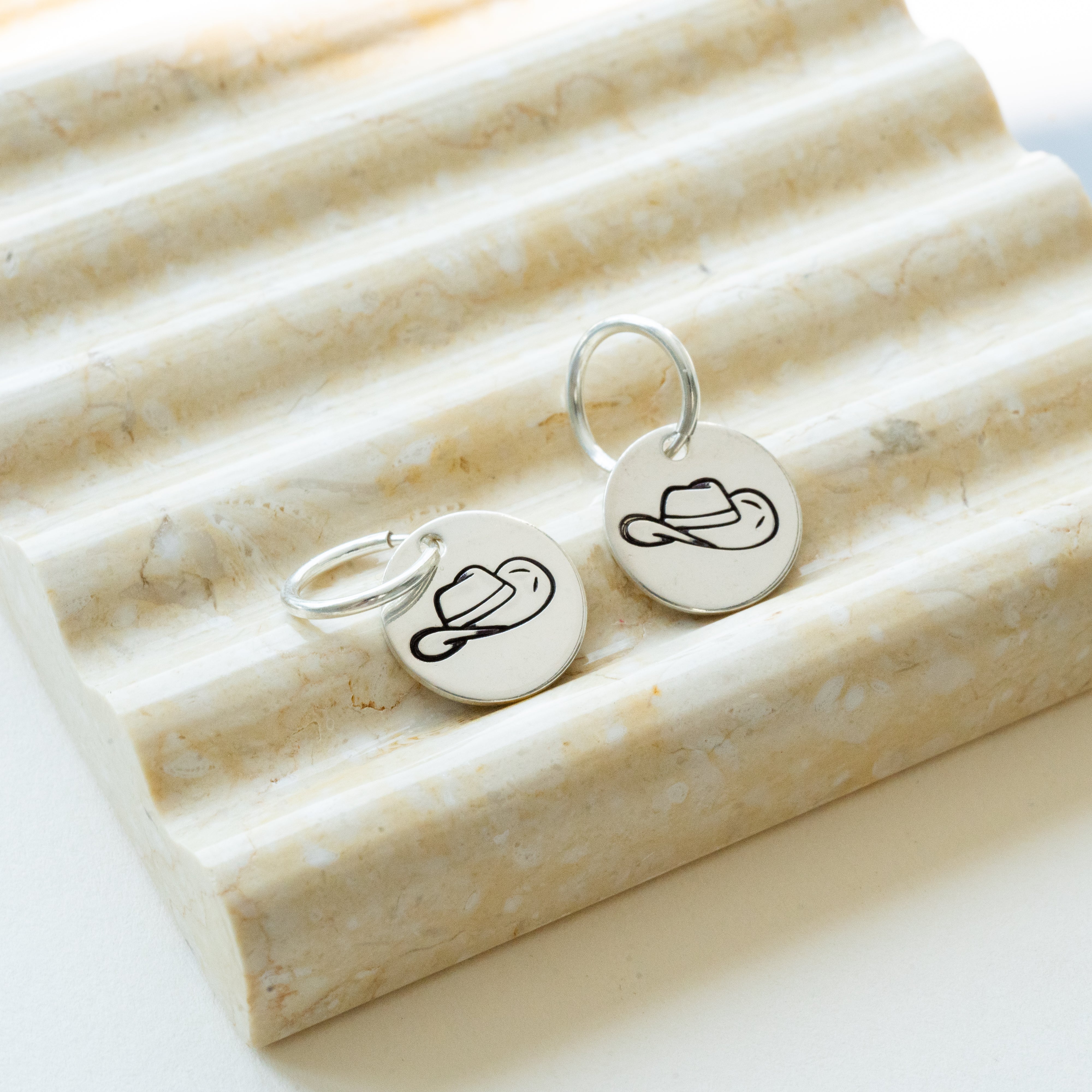 Cowboy Hat Hoop Earrings